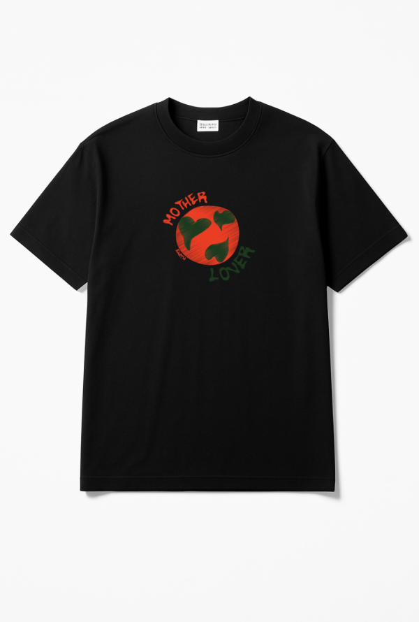 Tricou Streetwear Heart In Thread Mother Earth Lover Portocaliu Tricou Mother Earth Lover Portcoaliu